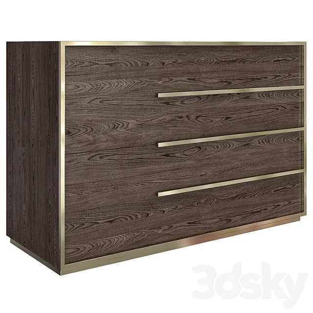 Calvin Right Closed Nightstand 3DModel Calvin Right Closed Nightstand 3DModel