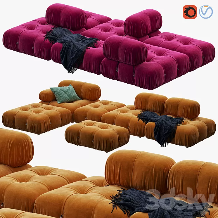 Camaleonda Sofa by B&b Italia 3D Model Free Download
