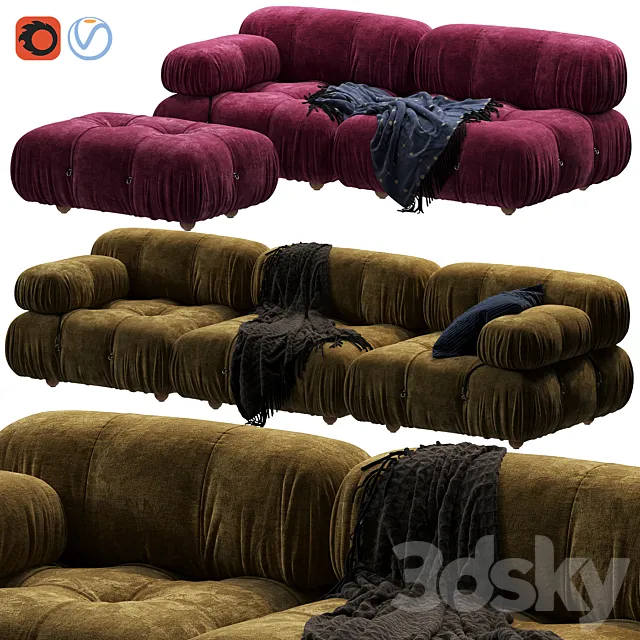 Camaleonda Sofa by B&b Italia 3D Model Camaleonda Sofa by B&b Italia 3D Model