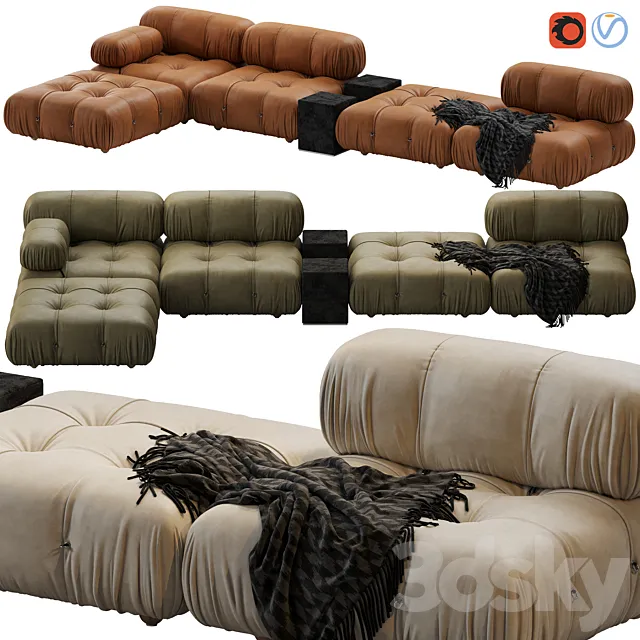 Camaleonda Sofa by B&b Italia 3D Model Camaleonda Sofa by B&b Italia 3D Model