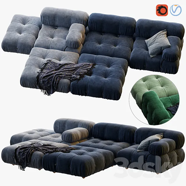 Camaleonda Sofa by B&b Italia 3D Model Camaleonda Sofa by B&b Italia 3D Model