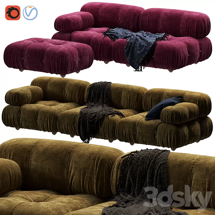 Camaleonda Sofa by B&b Italia 3D Model Free Download
