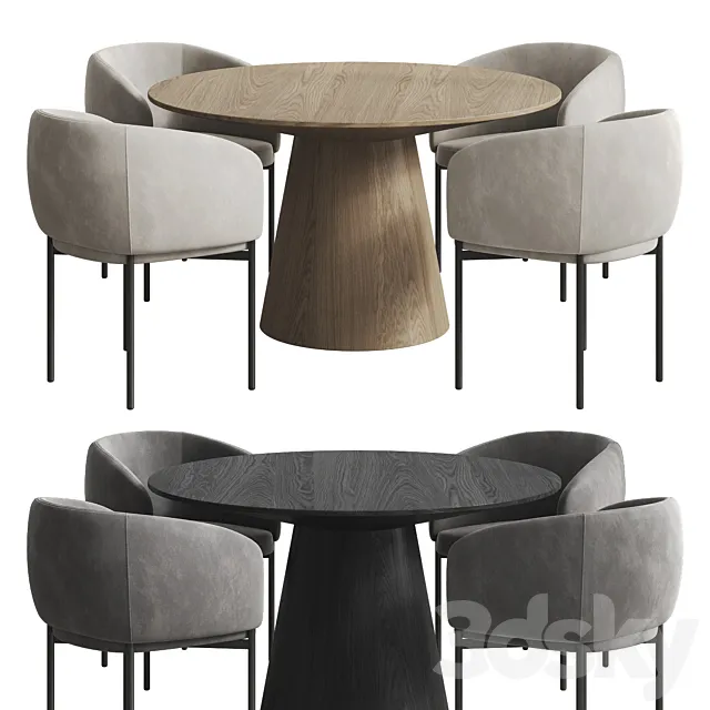 Camarosa Chair Deo table 3D Model