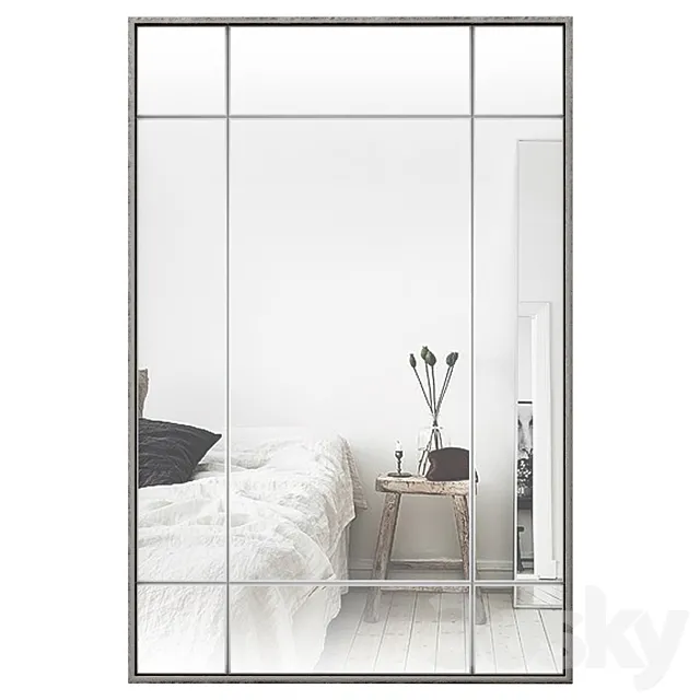 Cambon Metal Framed Geometric Beveled Wall Accent Mirror W001537489 3D Model