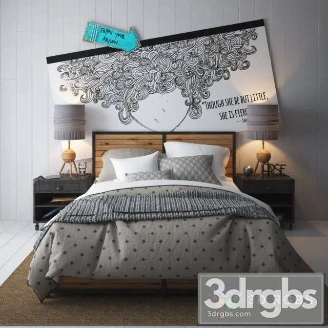 Camden Bed 3D Model Download