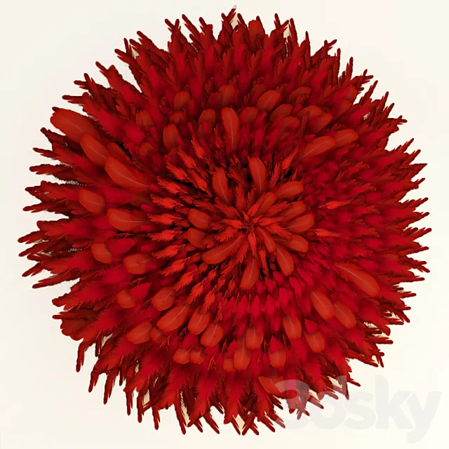 Cameroonian hats feathers interior decoration 3DModel Cameroonian hats feathers interior decoration 3DModel