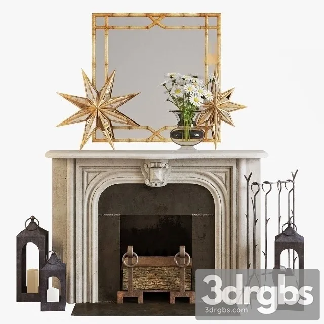 Camino Fireplace 2 3D Model Download