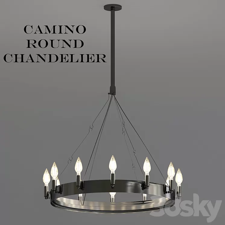 Camino round chandelier 3D Model Camino round chandelier 3D Model