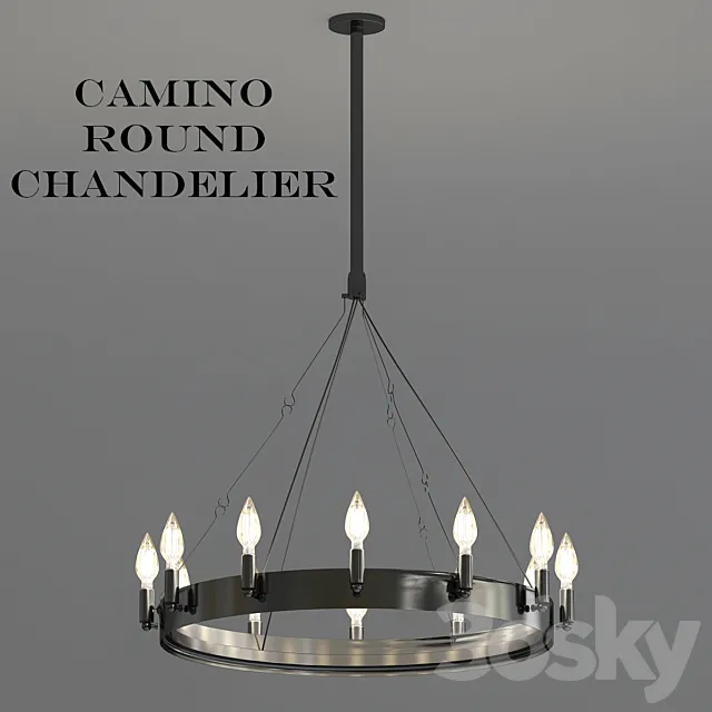 Camino round chandelier 3DModel Camino round chandelier 3DModel