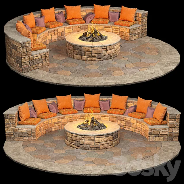 Campfire place 3D Model