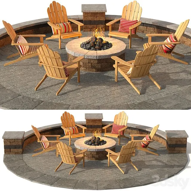 Campfire place 4 3D Model Campfire place 4 3D Model