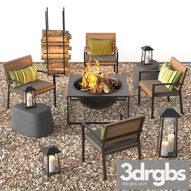 Campfire resting place 3 3D Model Download