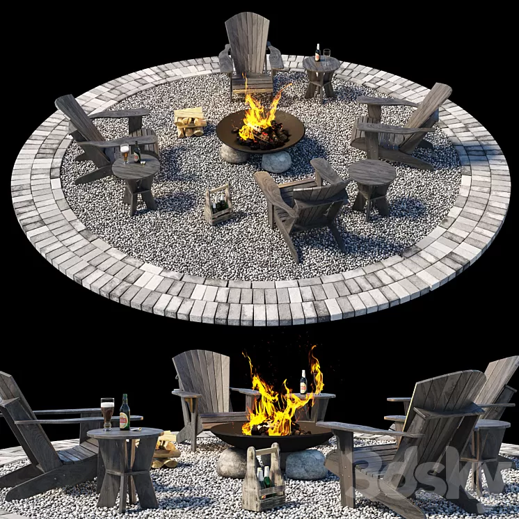 Campfire zone 3D Model