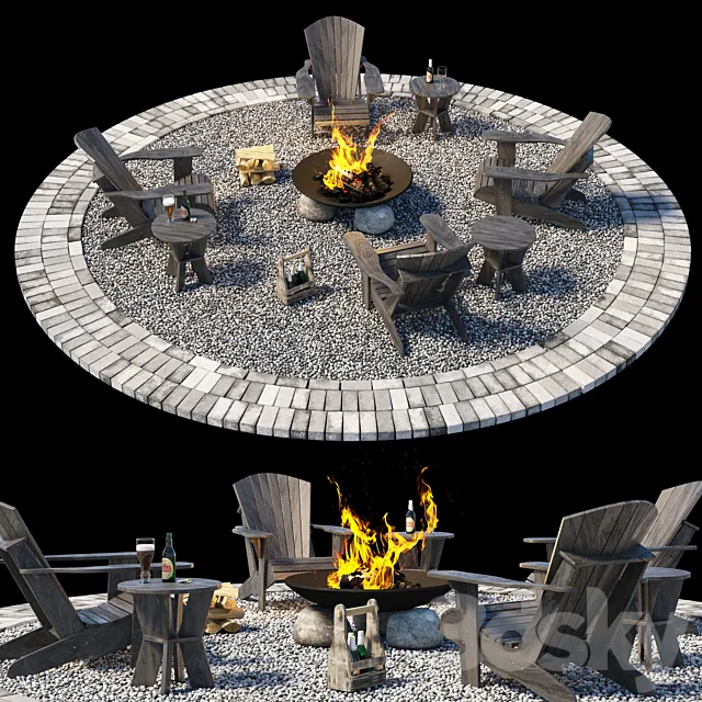 Campfire zone 3DModel