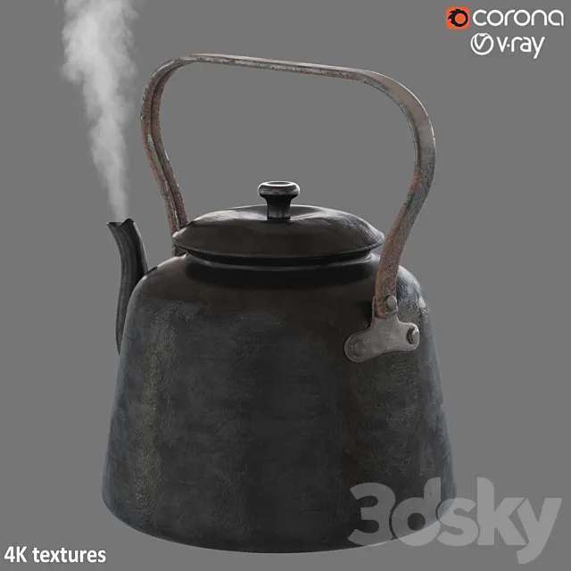 camping teapot 001 3DModel