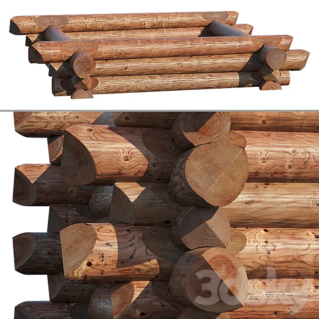 Canadian cabin 2 3DModel