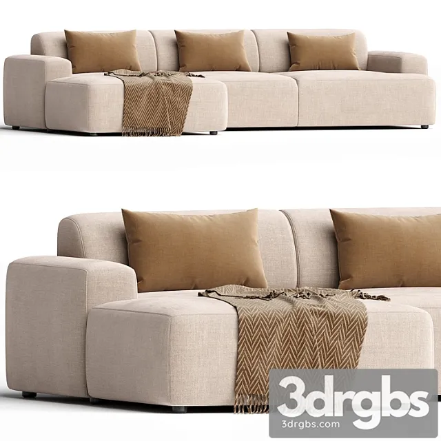 Canape Dangle 4 Places Couleur Grege Melva 3D Model Download Canape Dangle 4 Places Couleur Grege Melva 3D Model Download