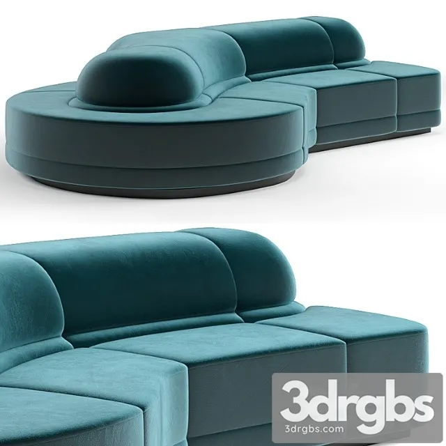 Canapé rond sofa 2 3D Model Download Canapé rond sofa 2 3D Model Download