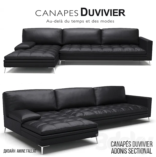 Canapés Duvivier ADONIS SECTIONAL 3D Model Canapés Duvivier ADONIS SECTIONAL 3D Model