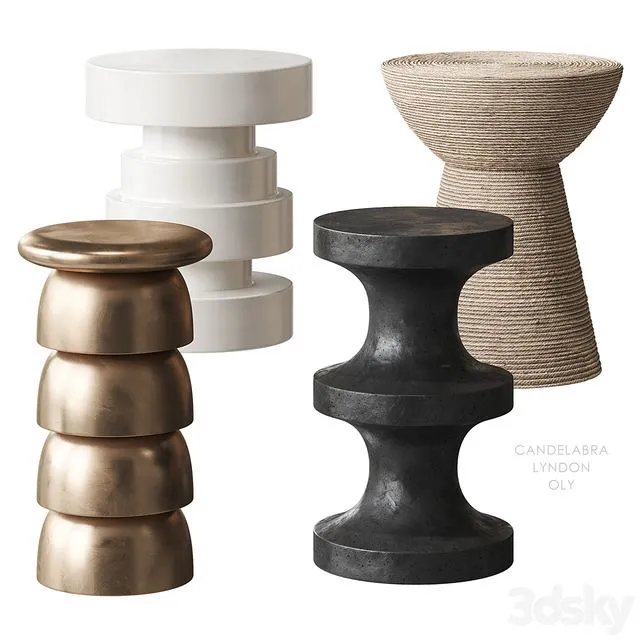 Candelabra Lyndon Oly table 3D Model Candelabra Lyndon Oly table 3D Model