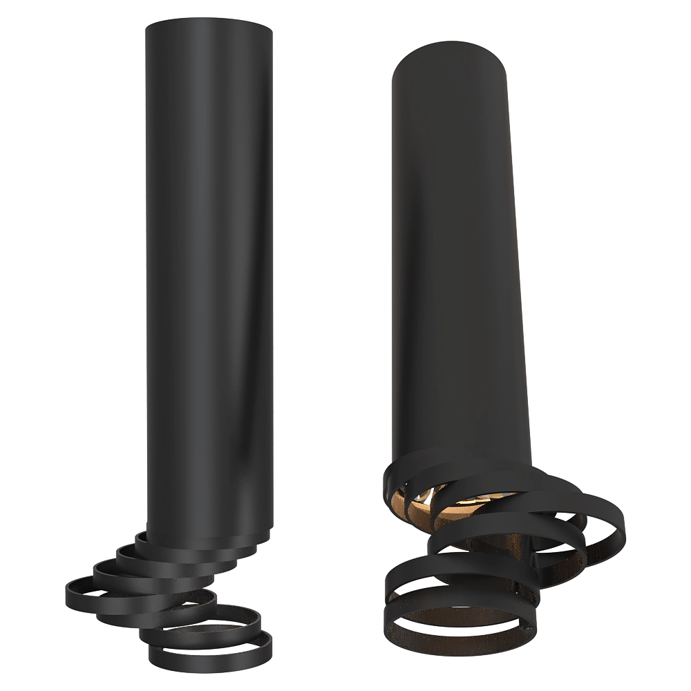 Candellux Lighting – Ceiling lamp Black Tube with adjustable rings 3D Model