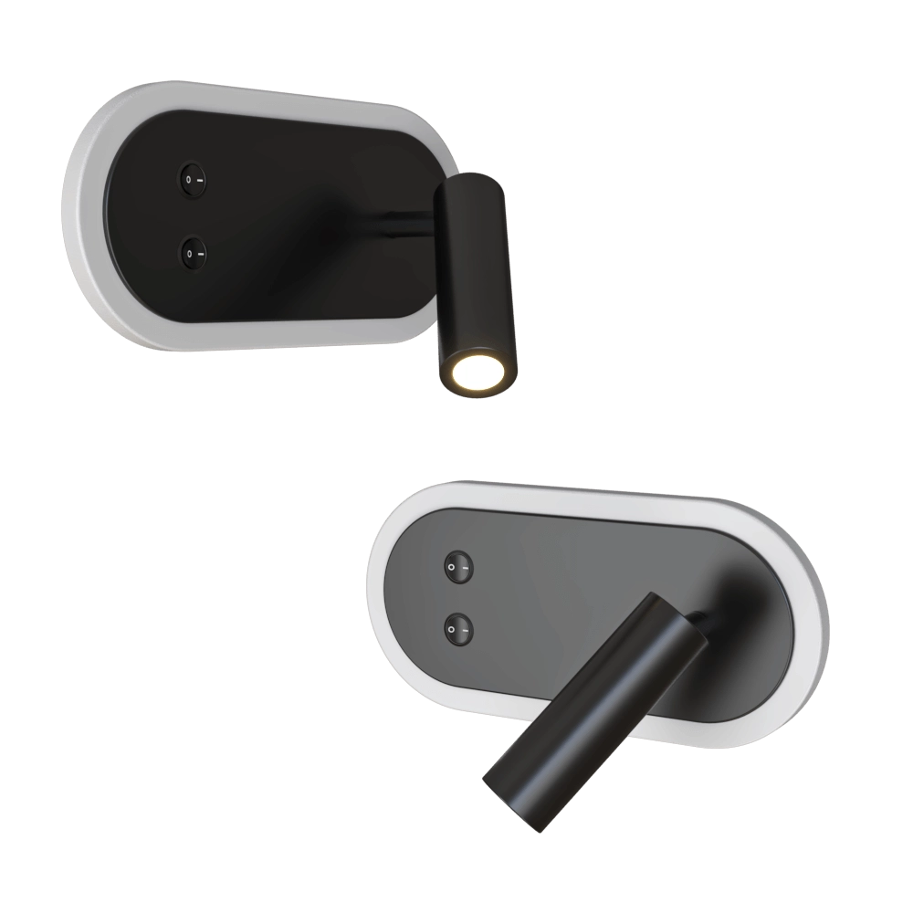 Candellux Lighting – Wall lamp LED reading  matte black 3D Model