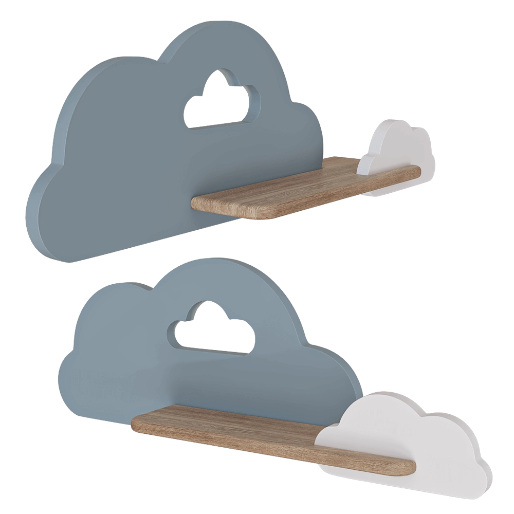 Candellux Lighting – Wall lamp shelf Children’s Blue Cloud 3D Model Candellux Lighting – Wall lamp shelf Children’s Blue Cloud 3D Model