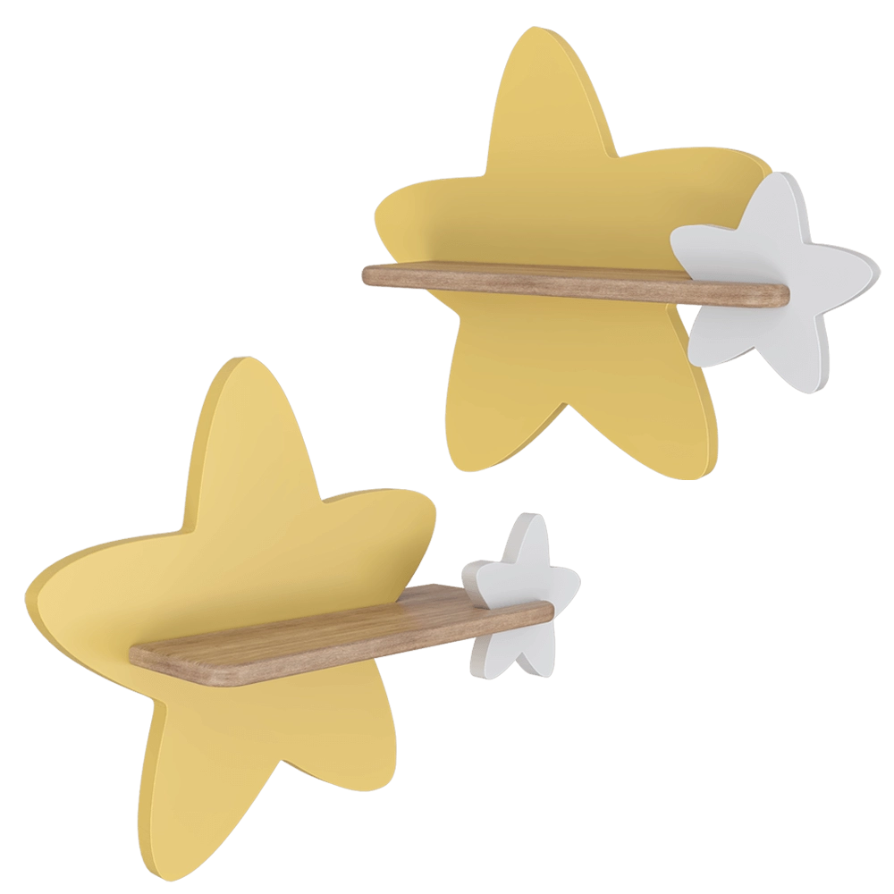Candellux Lighting – Wall lamp shelf Child’s yellow-gray Star 3D Model Candellux Lighting – Wall lamp shelf Child’s yellow-gray Star 3D Model