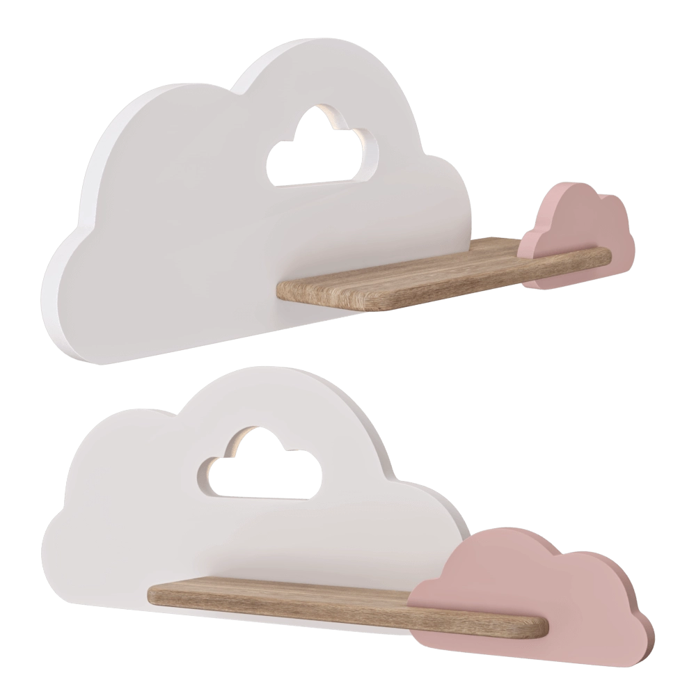 Candellux Lighting – Wall lamp shelf Cloud Kid’s White+pink 3D Model Candellux Lighting – Wall lamp shelf Cloud Kid’s White+pink 3D Model
