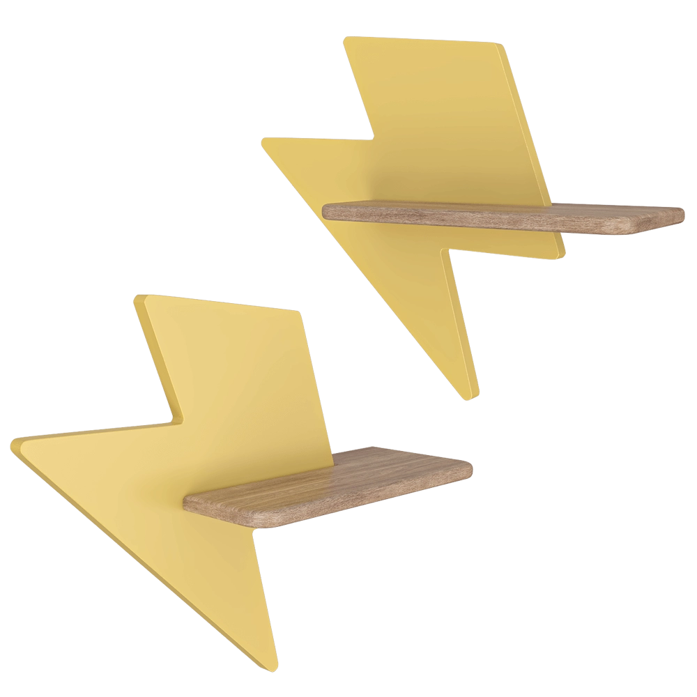 Candellux Lighting – Wall lamp shelf for children Yellow Lightning 3D Model Candellux Lighting – Wall lamp shelf for children Yellow Lightning 3D Model