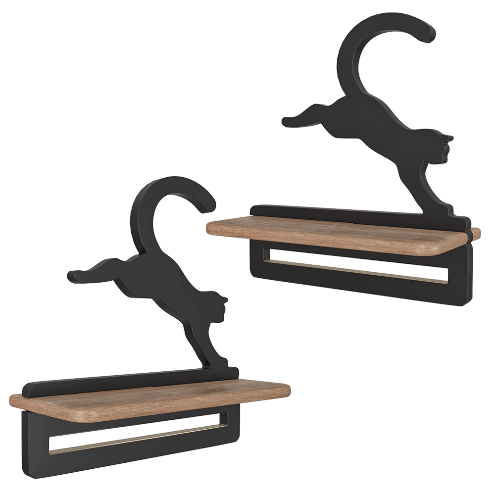 Candellux Lighting – Wall lamp shelf Kid’s black jumping cat 3D Model Candellux Lighting – Wall lamp shelf Kid’s black jumping cat 3D Model