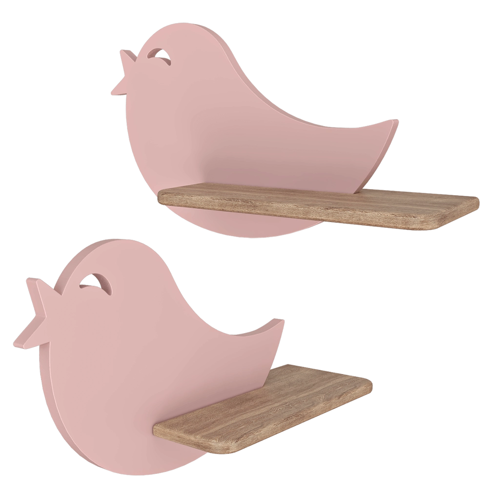 Candellux Lighting – Wall lamp shelf Pink bird 3D Model Candellux Lighting – Wall lamp shelf Pink bird 3D Model