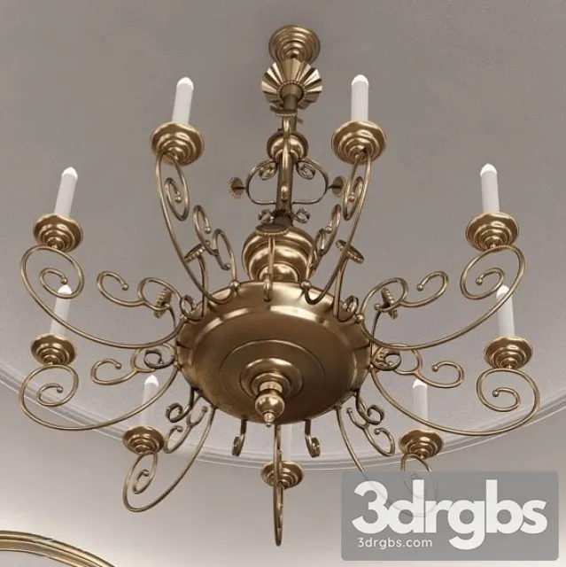 Candle Classic Chandelier 3D Model Download