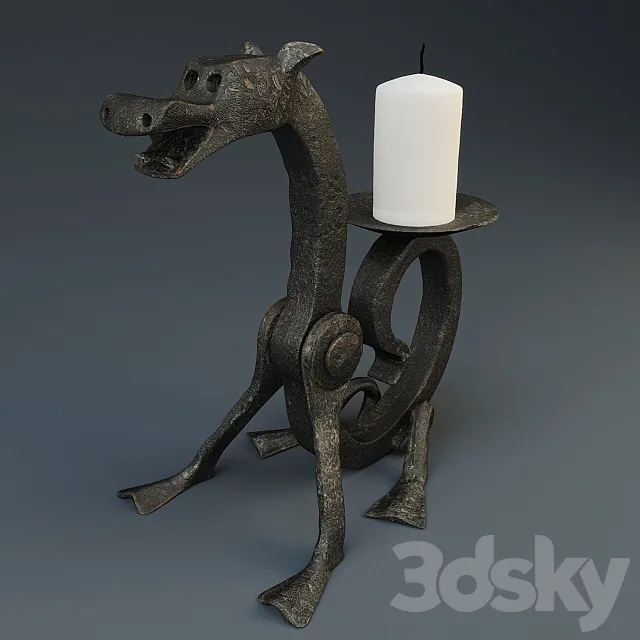 Candle-dragon 3DModel Candle-dragon 3DModel