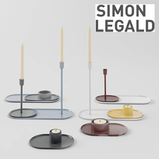 Candle holders by Simon Legald 3D Model Candle holders by Simon Legald 3D Model