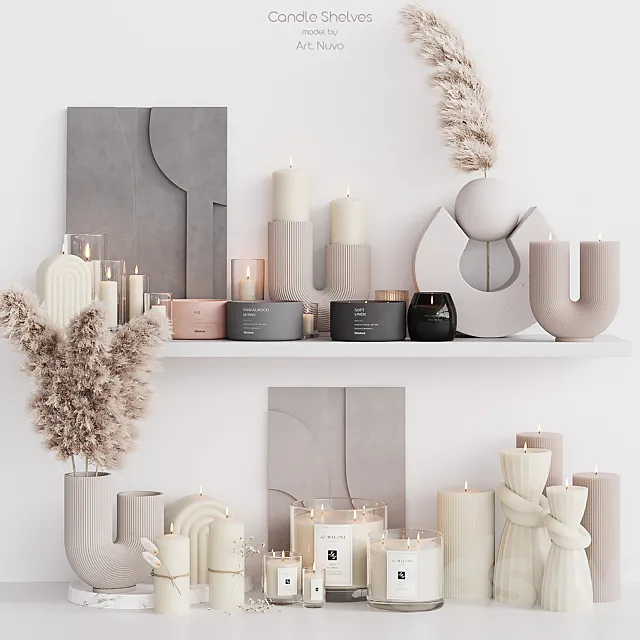Candle Shelves 3D Model Candle Shelves 3D Model