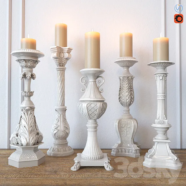 Candleholders 3D Model Candleholders 3D Model