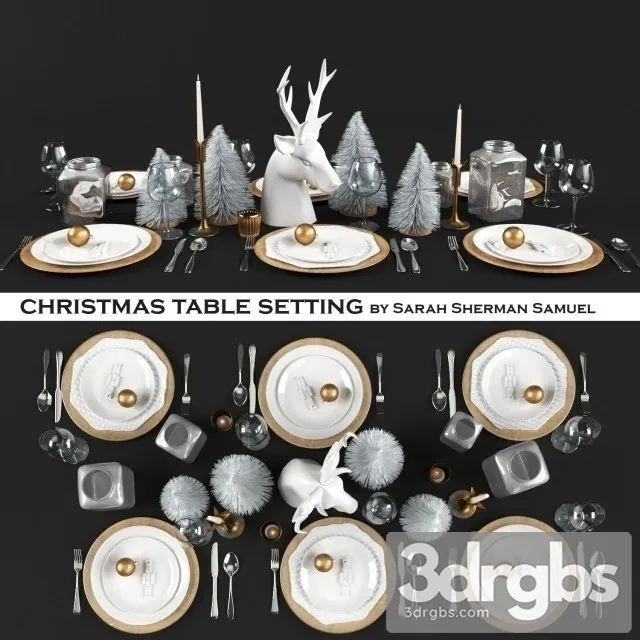 Candlelit Christmas Table 3D Model Download Candlelit Christmas Table 3D Model Download