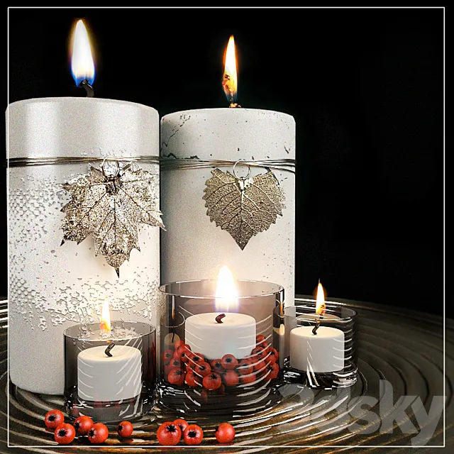 Candles 3D Model Candles 3D Model