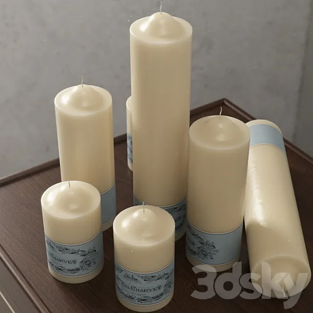 Candles 3D Model Candles 3D Model