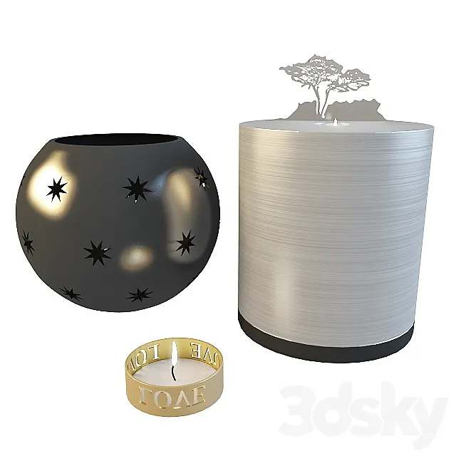 candles 3DModel candles 3DModel