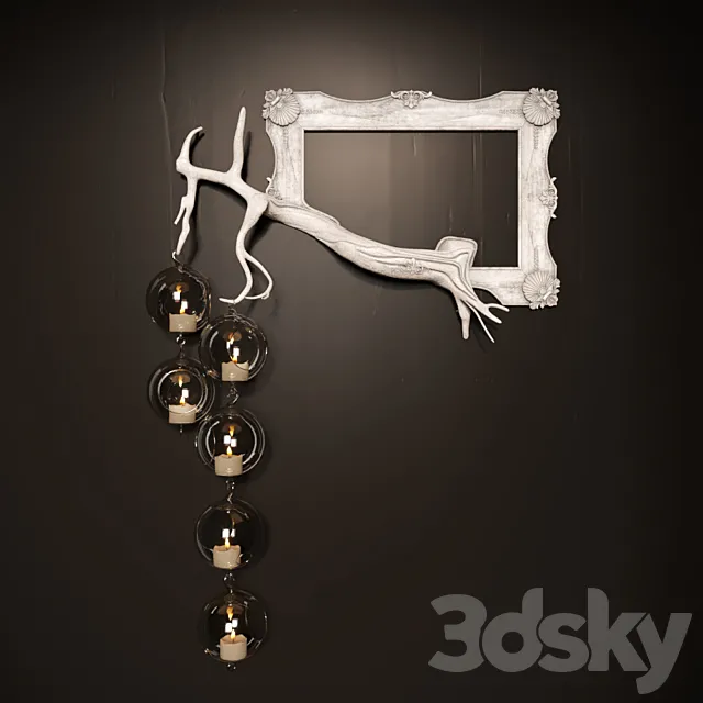 Candles in balls from edg 3D Model Candles in balls from edg 3D Model