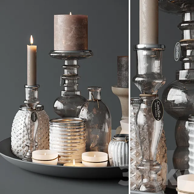 Candles set 3DModel