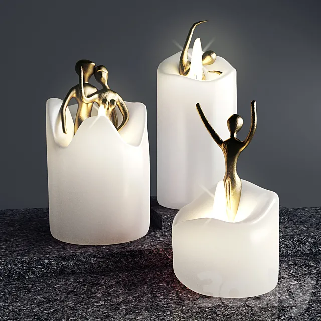 Candles with soul 3D Model Candles with soul 3D Model