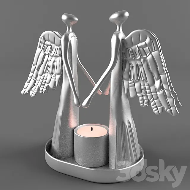 candlestick Angels 3D Model candlestick Angels 3D Model