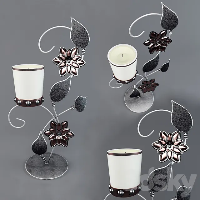 Candlestick “Pearl belt” 3D Model Candlestick “Pearl belt” 3D Model