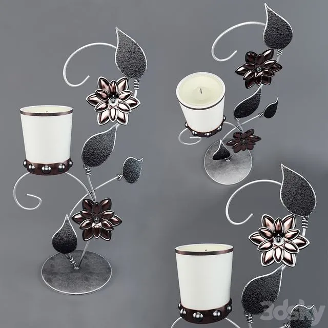 Candlestick Pearl belt 3D Model Candlestick Pearl belt 3D Model