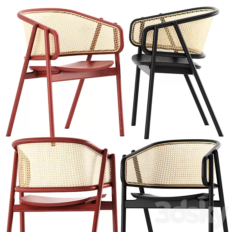 CANE ARMCHAIR – 01 3D Model CANE ARMCHAIR – 01 3D Model