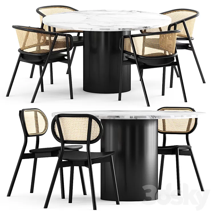 CANE ARMCHAIR – 01 CANE CHAIR – 03 e15 HIROKI 3D Model