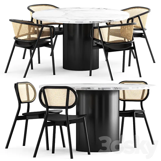 CANE ARMCHAIR – 01. CANE CHAIR – 03. e15 HIROKI 3DModel